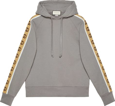 grey gucci stripe hoodie